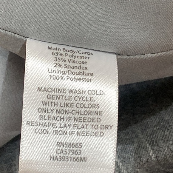 NWT Halogen Button Detail Faux Wrap Gray Pinstripe Skirt Womens Sz 18 - Picture 12 of 12